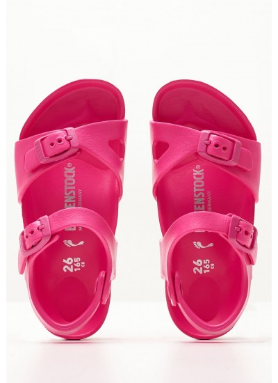 Kids Flip Flops & Sandals Rio.Beet Pink Rubber Birkenstock