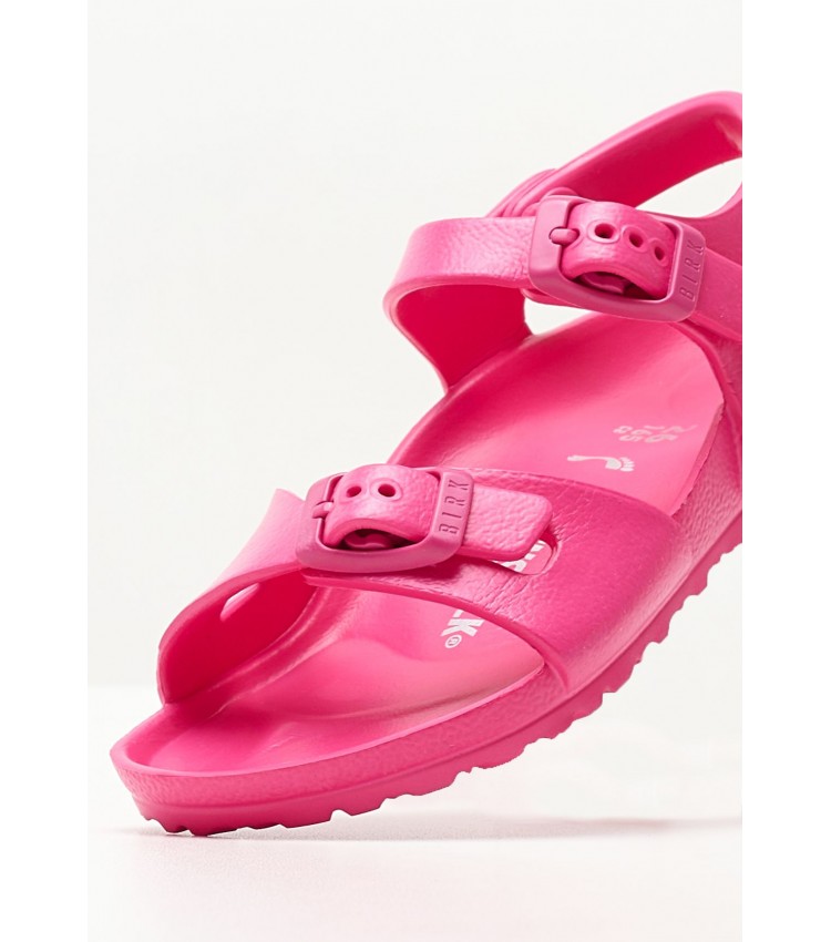 Kids Flip Flops & Sandals Rio.Beet Pink Rubber Birkenstock