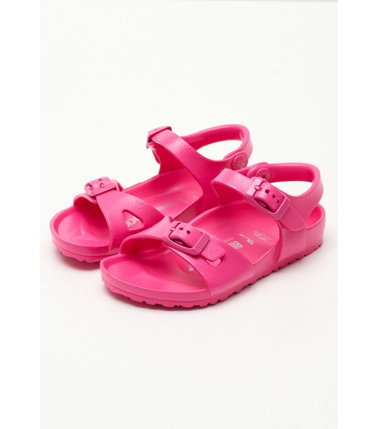 Kids Flip Flops & Sandals Rio.Beet Pink Rubber Birkenstock