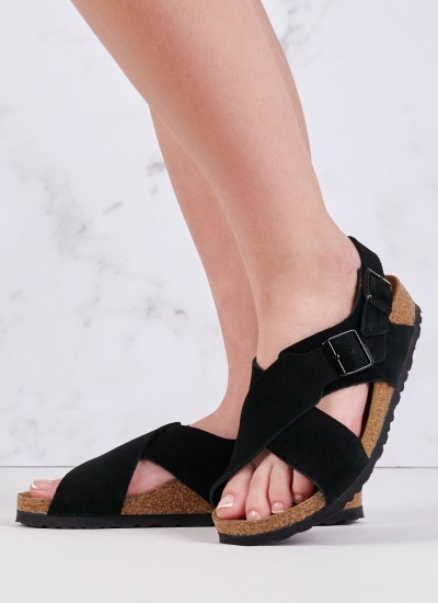 Γυναικεία Flats Arizona.BS Ασημί ECOleather Birkenstock