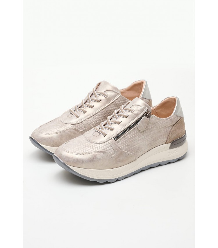 Women Casual Shoes 25645 Silver Leather 24HRS
