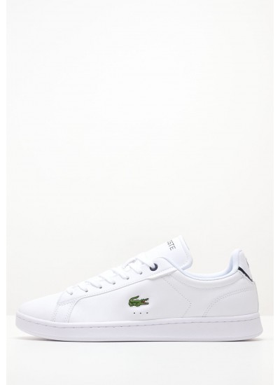 Ανδρικά Παπούτσια Casual Carnaby.Bl23 Άσπρο Δέρμα Lacoste