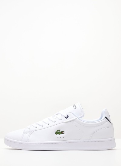 Ανδρικά Παπούτσια Casual Carnaby.Bl23 Άσπρο Δέρμα Lacoste