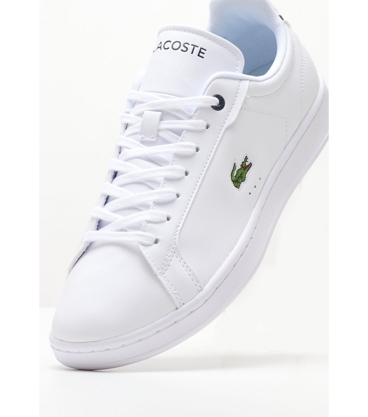 Men Casual Shoes Carnaby.Bl23 White Leather Lacoste
