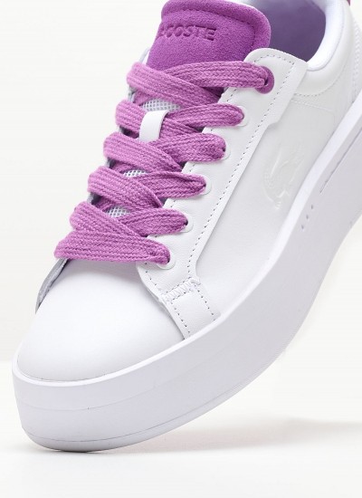 Γυναικεία Παπούτσια Casual Court.Zero Μπεζ Δέρμα Lacoste