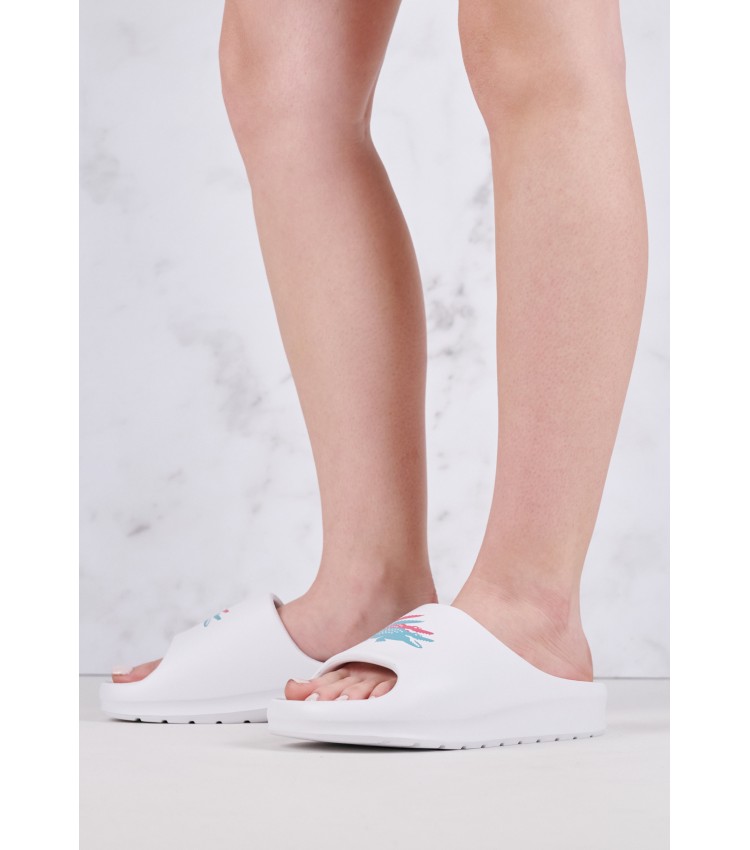Women Flip Flops & Sandals Croco2.0 White Rubber Lacoste