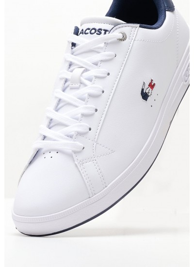 Men Casual Shoes Graduate.Tri23 White Leather Lacoste