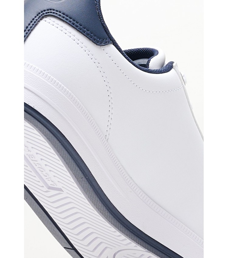 Men Casual Shoes Graduate.Tri23 White Leather Lacoste