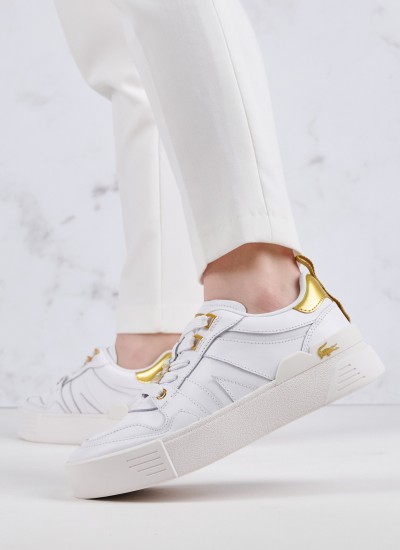Γυναικεία Παπούτσια Casual Court.Zero Μπεζ Δέρμα Lacoste
