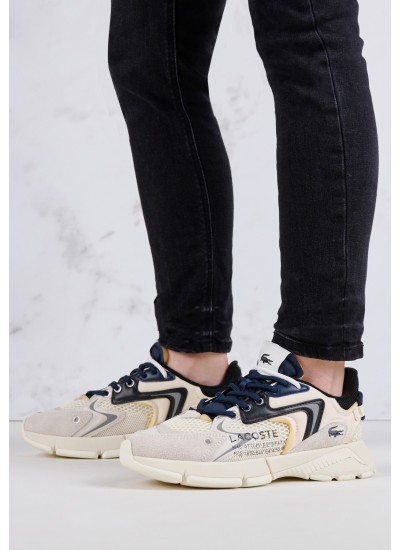 Γυναικεία Παπούτσια Casual L003.Sfa Άσπρο Δέρμα Καστόρι Lacoste