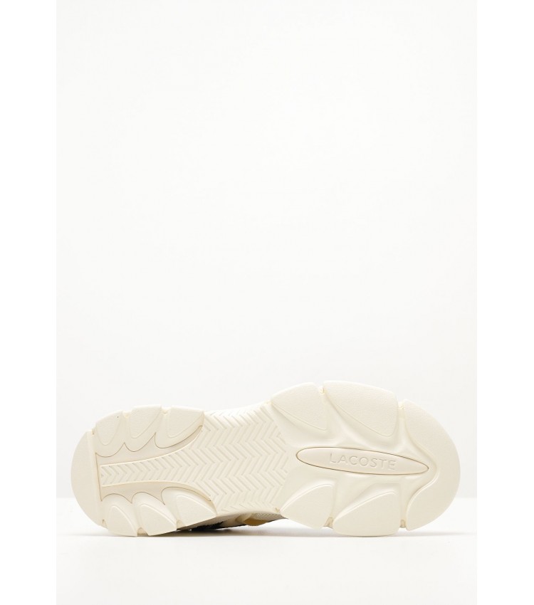 Γυναικεία Παπούτσια Casual L003.Sfa Άσπρο Δέρμα Καστόρι Lacoste