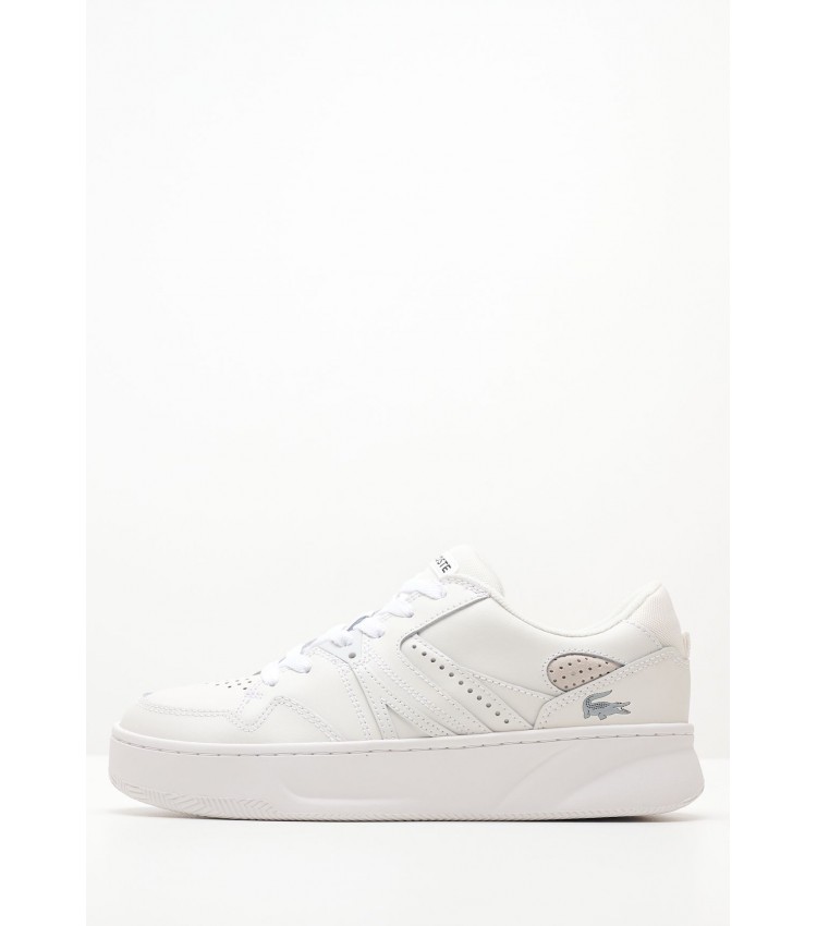 Women Casual Shoes L005.222 White ECOleather Lacoste