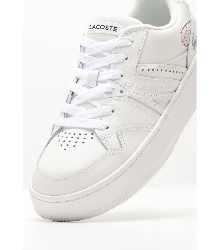 Women Casual Shoes L005.222 White ECOleather Lacoste