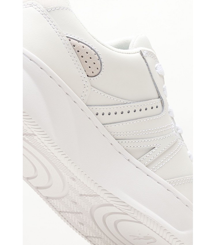 Women Casual Shoes L005.222 White ECOleather Lacoste