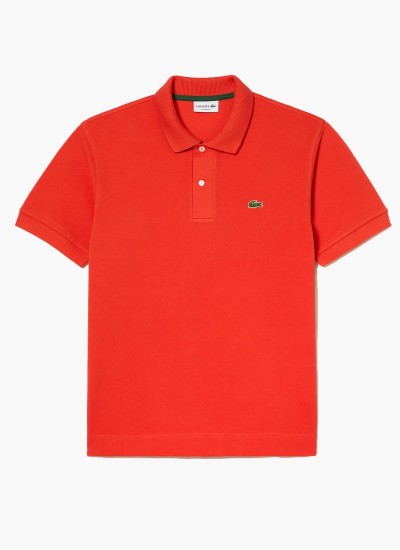 Ανδρικές Μπλούζες L1221 Πορτοκαλί Βαμβάκι Lacoste