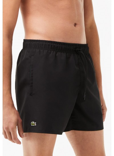 Men Swimsuit MH6270.G Black Polyester Lacoste