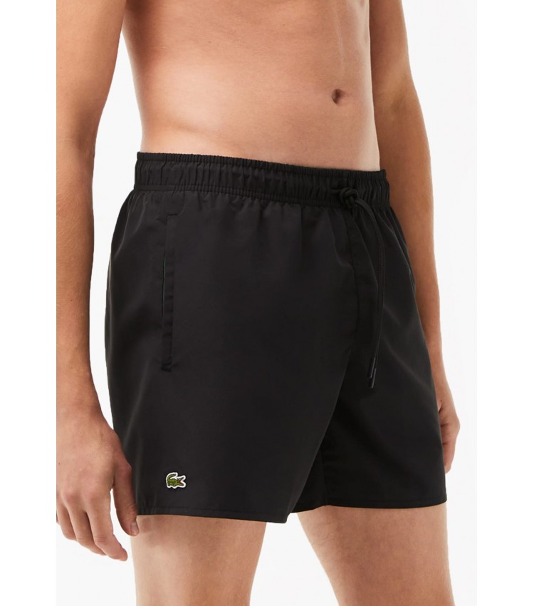Men Swimsuit MH6270.G Black Polyester Lacoste