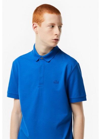 Men T-Shirts Paris.N Blue Cotton Lacoste