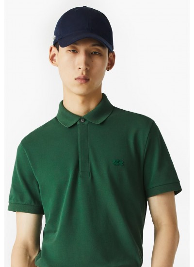 Men T-Shirts Paris Green Cotton Lacoste