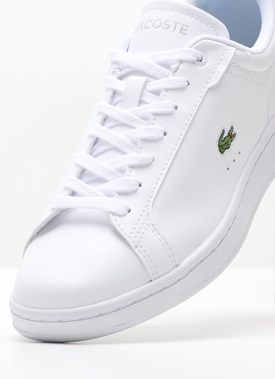 Γυναικεία Παπούτσια Casual Pro.Carnaby23 Άσπρο Δέρμα Lacoste