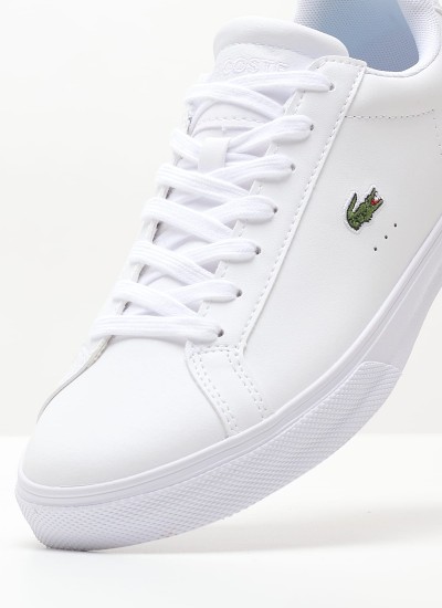 Γυναικεία Παπούτσια Casual Court.Zero Μπεζ Δέρμα Lacoste