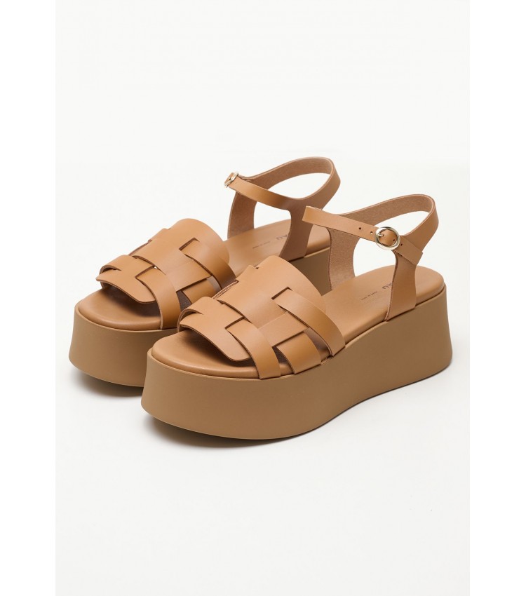 Women Platforms Low 88T8 Tabba Leather Frau