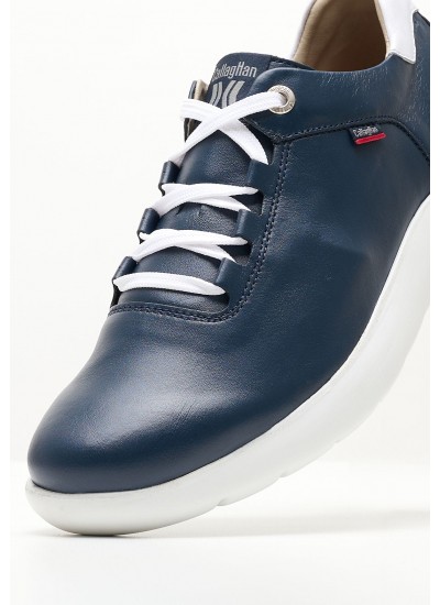 Men Casual Shoes 51300 Blue Leather Callaghan