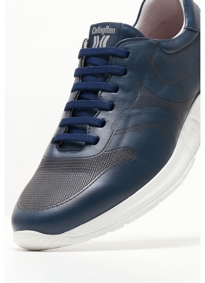 Men Casual Shoes 91322 Blue Leather Callaghan