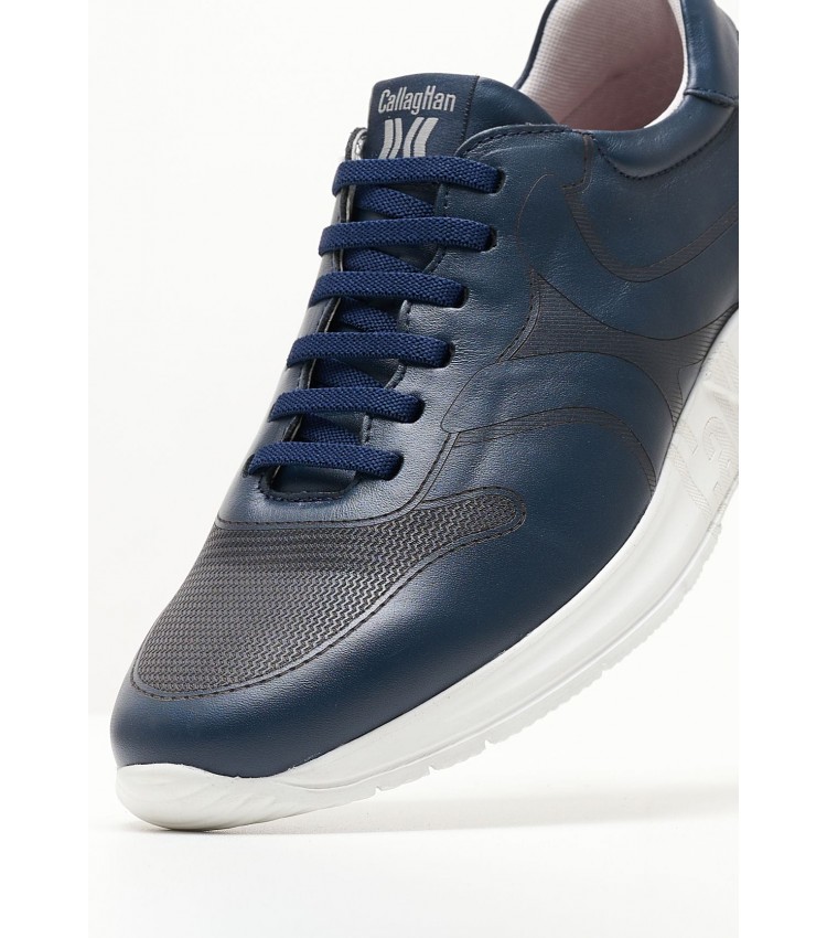 Men Casual Shoes 91322 Blue Leather Callaghan