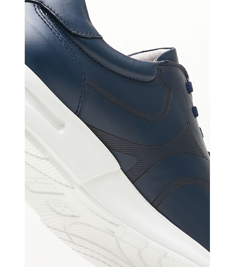 Men Casual Shoes 91322 Blue Leather Callaghan