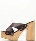 Women Mules Eulalia.Platforms Brown Leather Jeffrey Campbell