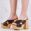Women Mules Eulalia.Platforms Brown Leather Jeffrey Campbell Women Mules Eulalia.Platforms Brown Leather Jeffrey Campbell