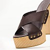 Women Mules Eulalia.Platforms Brown Leather Jeffrey Campbell Women Mules Eulalia.Platforms Brown Leather Jeffrey Campbell