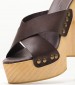 Women Mules Eulalia.Platforms Brown Leather Jeffrey Campbell