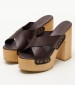 Γυναικεία Mules Eulalia.Platforms Καφέ Δέρμα Jeffrey Campbell