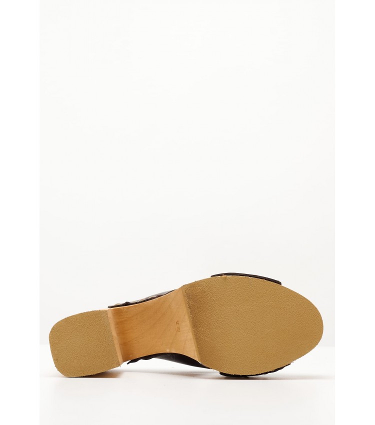 Women Mules Eulalia.Platforms Brown Leather Jeffrey Campbell