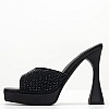 Γυναικεία Mules Hollywood Μαύρο Ύφασμα Jeffrey Campbell Γυναικεία Mules Hollywood Μαύρο Ύφασμα Jeffrey Campbell
