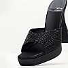 Γυναικεία Mules Hollywood Μαύρο Ύφασμα Jeffrey Campbell Γυναικεία Mules Hollywood Μαύρο Ύφασμα Jeffrey Campbell