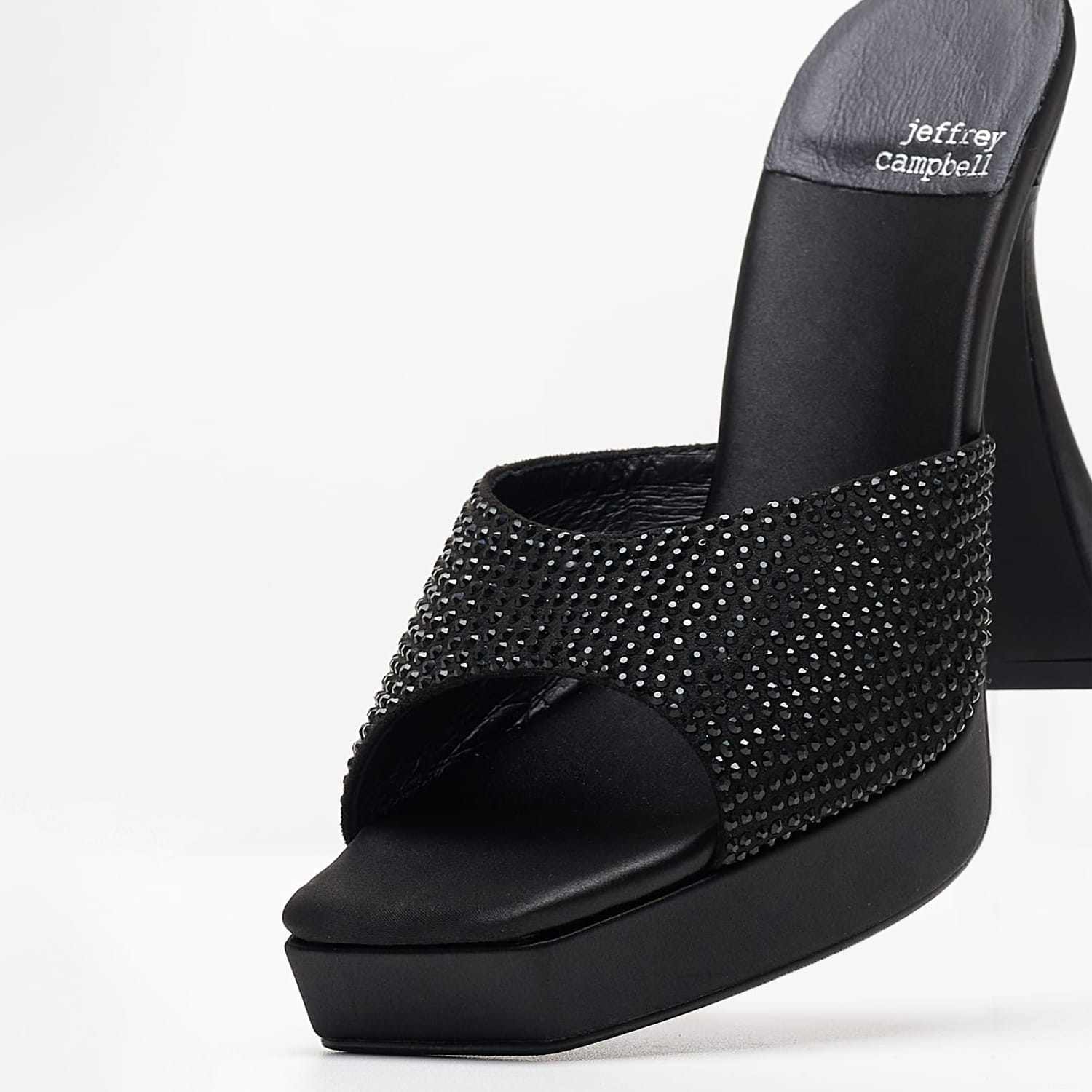 Γυναικεία Mules Hollywood Μαύρο Ύφασμα Jeffrey Campbell