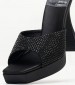 Γυναικεία Mules Hollywood Μαύρο Ύφασμα Jeffrey Campbell