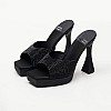 Γυναικεία Mules Hollywood Μαύρο Ύφασμα Jeffrey Campbell Γυναικεία Mules Hollywood Μαύρο Ύφασμα Jeffrey Campbell