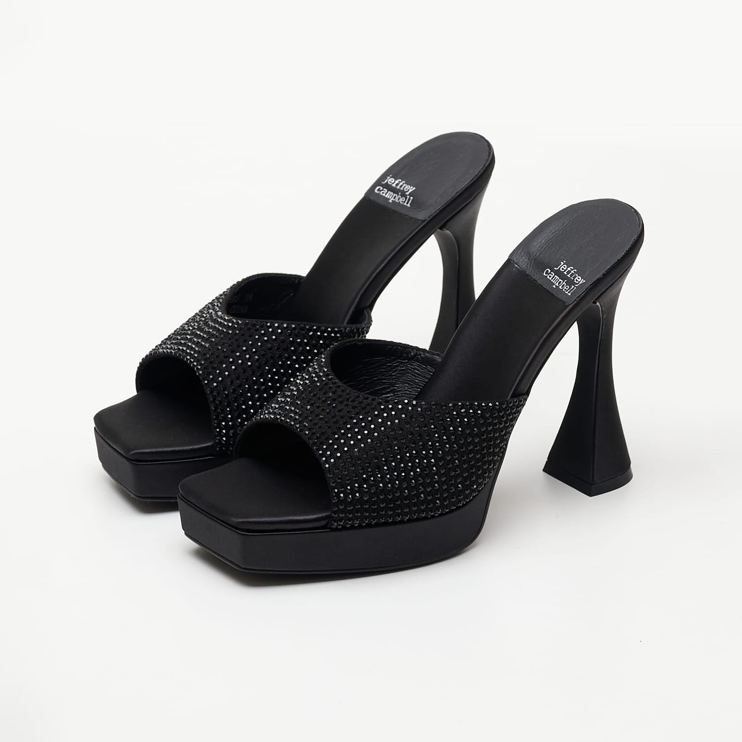 Γυναικεία Mules Hollywood Μαύρο Ύφασμα Jeffrey Campbell Γυναικεία Mules Hollywood Μαύρο Ύφασμα Jeffrey Campbell