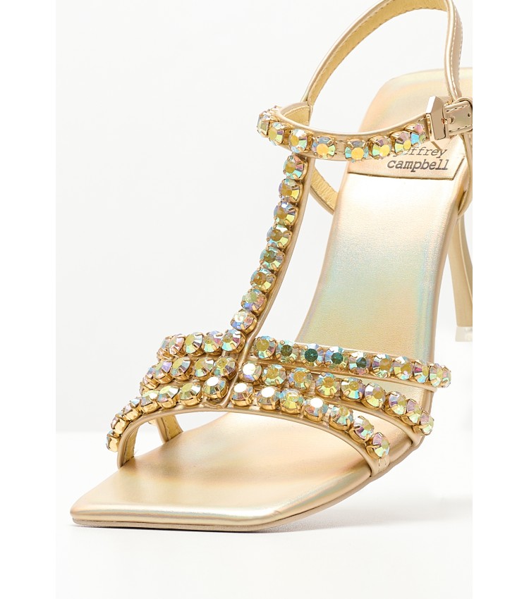 Women Sandals Jwl.T Gold Leather Jeffrey Campbell