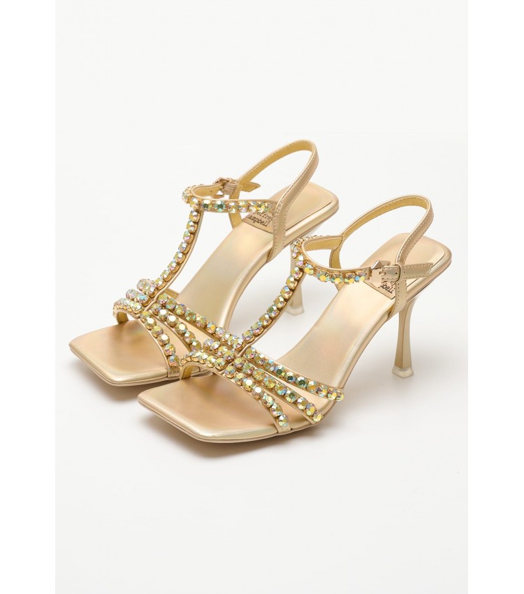 Women Sandals Jwl.T Gold Leather Jeffrey Campbell