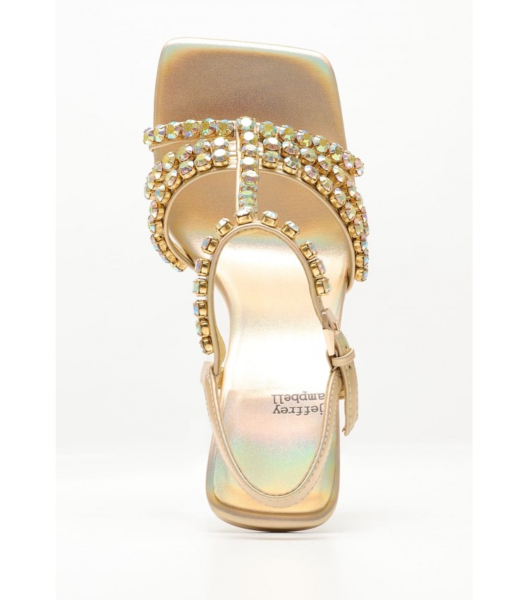 Women Sandals Jwl.T Gold Leather Jeffrey Campbell