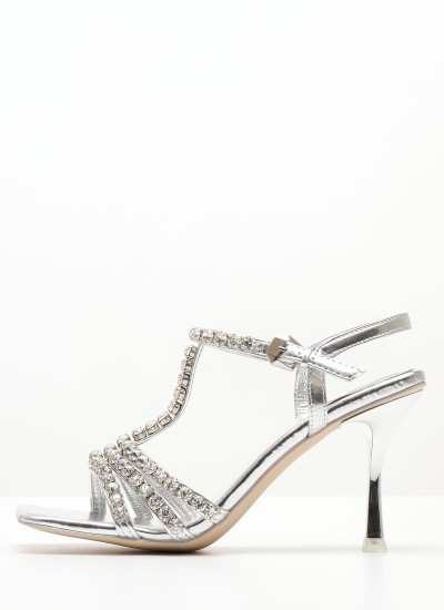 Women Sandal High Mamba.Pat Beige Shiny Leather Jeffrey Campbell