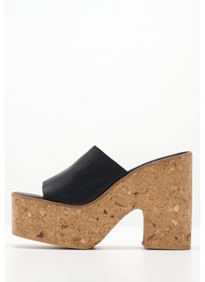 Women Mules Lucianna.Platforms Black Leather Jeffrey Campbell