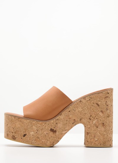 Women Sandal High Mamba.Pat Beige Shiny Leather Jeffrey Campbell