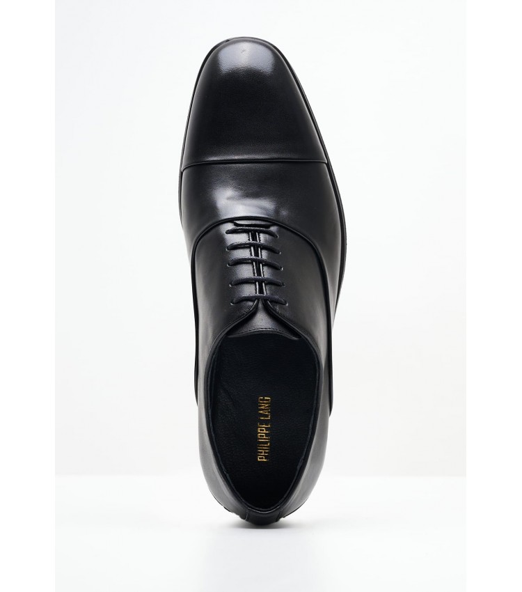 Men Shoes 2310 Black Leather Philippe Lang