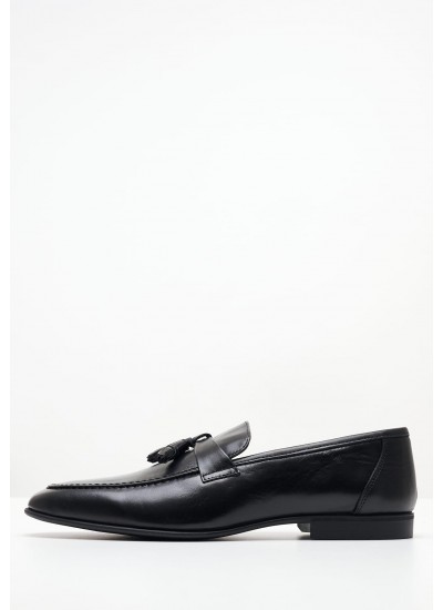 Men Moccasins 3514V Black Leather Philippe Lang